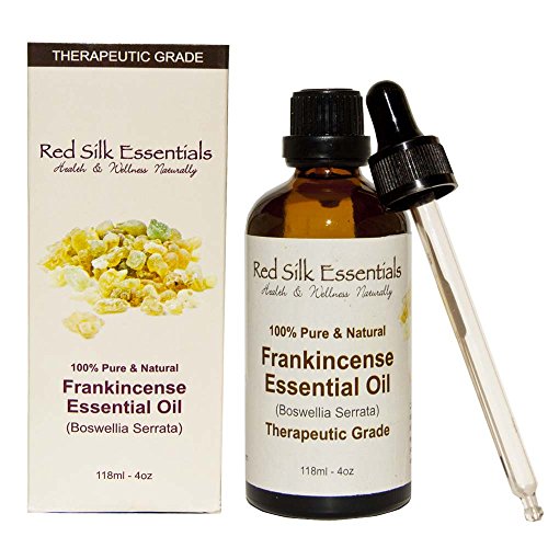 Frankincense Essential Oil, 100% Pure & Natural Therapeutic Grade Boswellia Serrata, 4 Oz Bottle with Glass Dropper