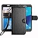 ERAGLOW Galaxy J7 V / J7 Perx / J7 Sky Pro / J7 Prime / J7 2017 / Galaxy Halo Case Luxury PU Leather Wallet Flip Protective Case Cover with Card Slots and Stand for Samsung Galaxy J7 2017 (Black)