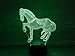 3D Horse Night Light, YiFocus Optical Illusion Night Lamp 7 Colors Changing,Touch Button Amazing Creative Designed LED Table Desk Lamps (Color-Changing Horse)