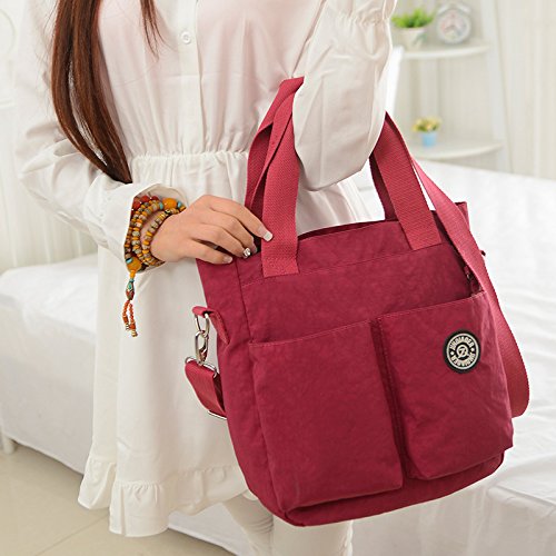 EasyHui Womens Nylon Crossbody Shoulder Bag Messenger Bag Handbags Waterproof Tote Bag Large Travel Mommy Bag - Thumbnail 7