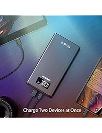 Power Bank Cargador portátil Omars 10000 mAh USB C 18 W PD Power Pack Batería Batería Banco Compatible iPhone Xs XR  XS Max X   8 8 Plus, iPad, Galaxy S9 Note 9, Huawei Mate 20 Pro