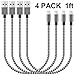 Short iPhone Cable iPhone Charging Cable 4Pack 1FT Braided iPhone Charger Cable Fast Charge and Data Sync Cord for iPhone X XS Max 8 7 6S Plus iPad 2 3 4 Mini, iPad Pro Air, iPod Nano Touch(Black) primary