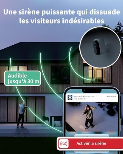 Essential 2, Caméra de Surveillance WiFi HD, 2 Caméras, Batterie XL