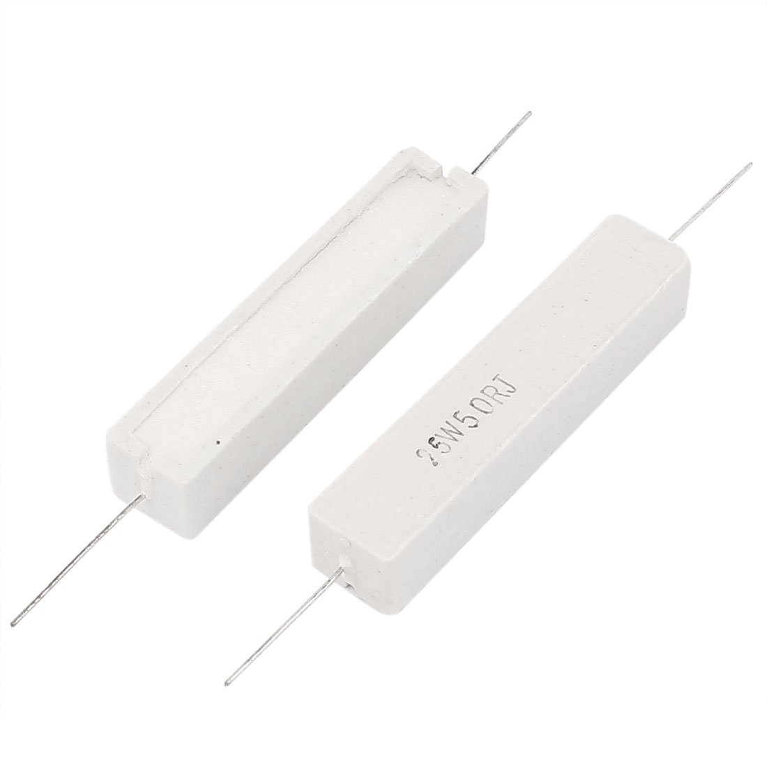 Aexit Ceramic Cement Fixed Resistors Rectangle Power Resistor 25W Watt 50RJ 50Ohm