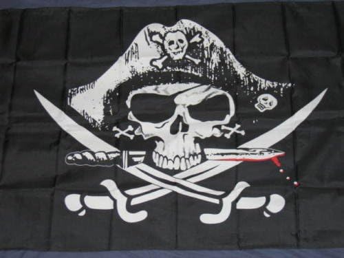Premium Deadman Chest Pirate Jolly Roger Flag (3 By 5 Foot) - Large Flag With Brass Grommets - 100% Super Polyester Material - Perfect For Hanging Indoor/Outdoor