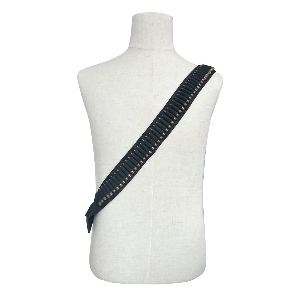 Dovodo 56" Tactical 120 Rounds Rifle Pistol Bullet Cartridge Ammo Bandolier Ammunition Belt Shell Carrier Holder for 10/22 .22LR .17HMR .222 .223 Cal 5.56mm