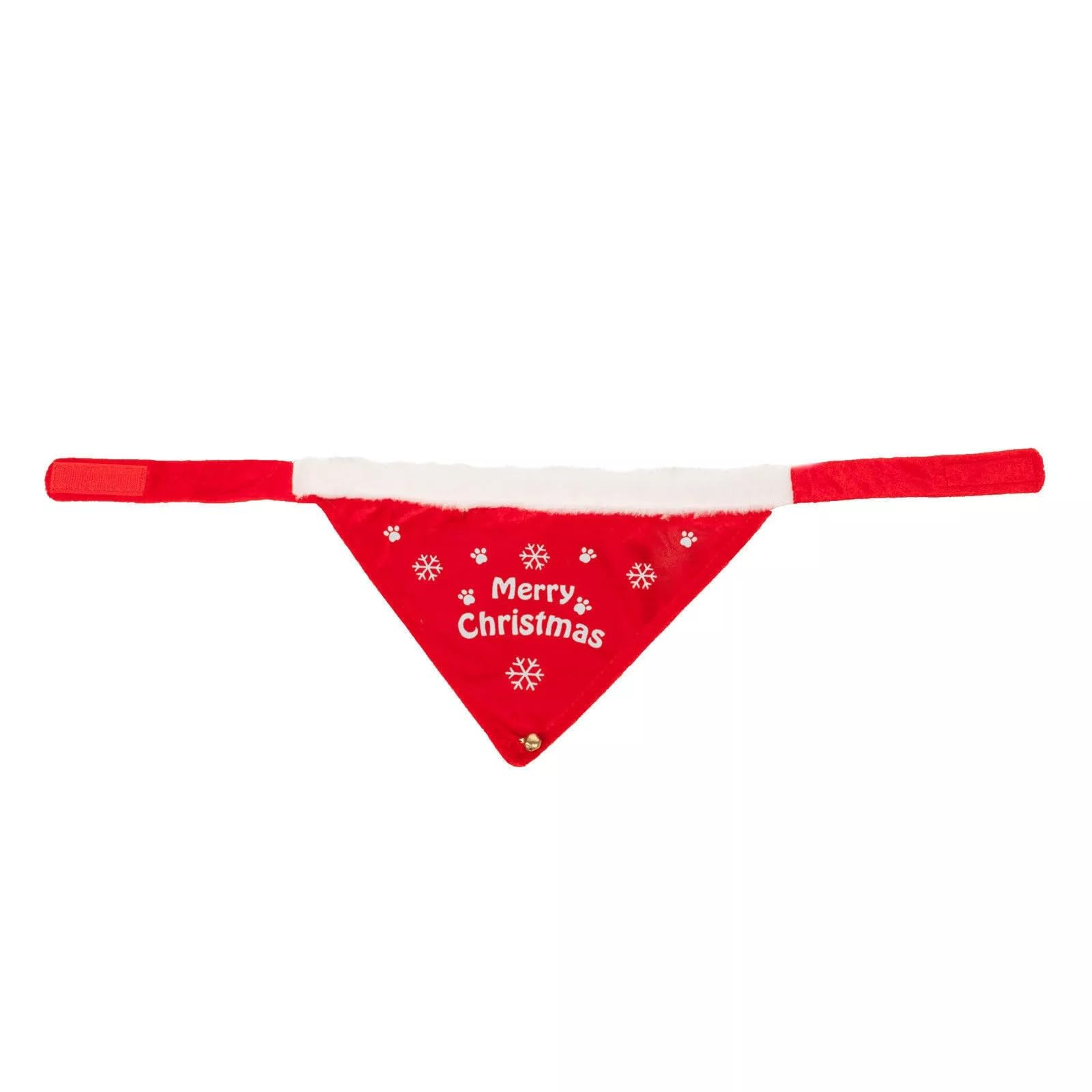 Adjustable Christmas Dog Bandanas - Chequered Print Triangle Scarf, Festive Dog Christmas Costume Accessories (One Size, Merry Xmas)