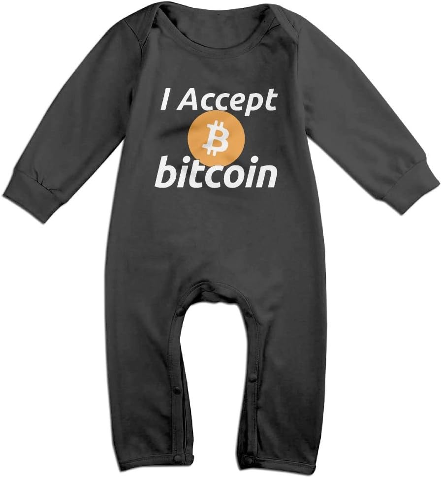Happy Happiness Baby I Accept Bitcoins Lightweight Long Sleeve Onesie
