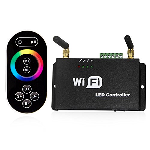 All Purpose WiFi LED Controller with RF Remote, Multi-zone RGB/Dual/Single Color LED Dimmer Controller, 16 Separate SSID, Compatible with Android & IOS Devices, Fit for LED Strip light, Cabinet Light