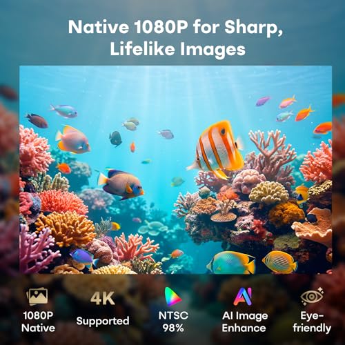 Boldever 1500 ANSI Google TV Smart Projector, 4K Projector with WiFi and Bluetooth, 20W HiFi Speaker, Auto Focus & Auto Keystone, HDR10, Portable Movie Projecteur for Outdoor and Indoor Home Theater