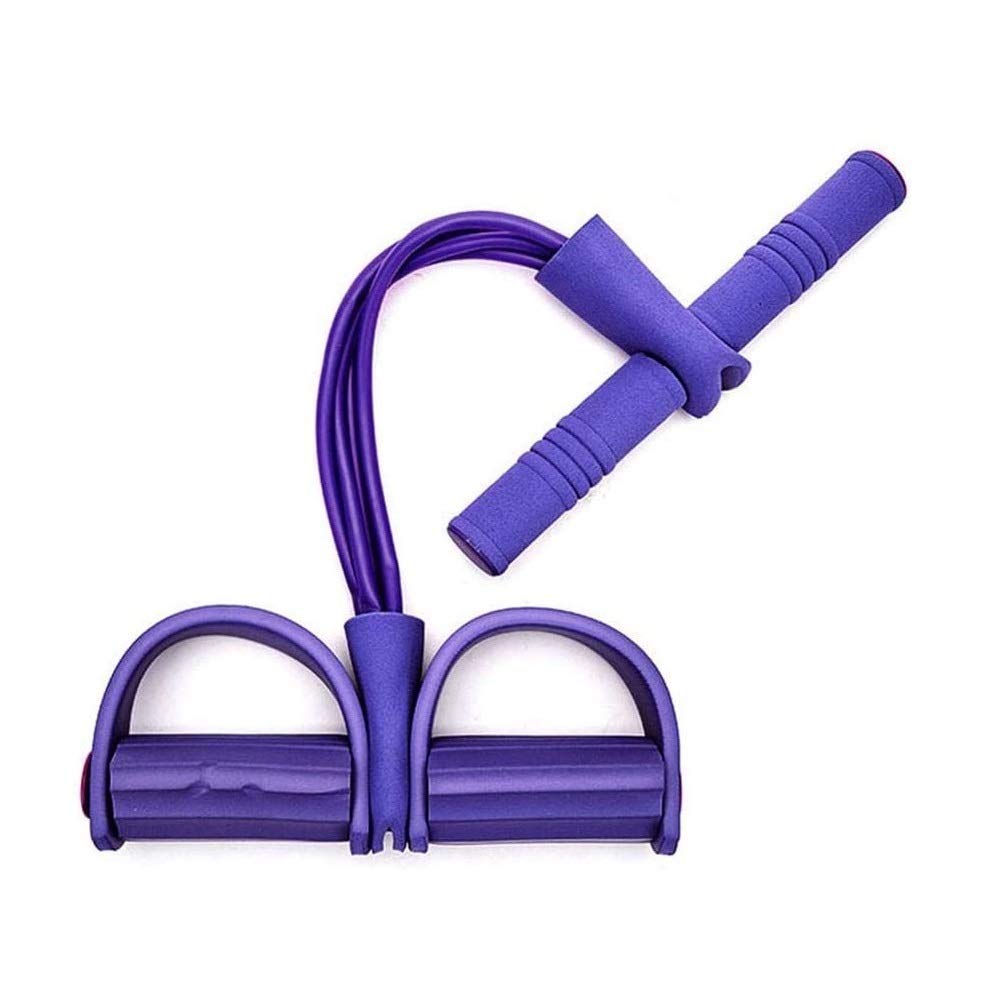 ProLeo Multifunctional Tensioning Rope Fitness Pedal Training Rope Pull Straps, 4 Tube Leg Exerciser Pull Rope, Portable Home Gym Device for Fitness Loss Training