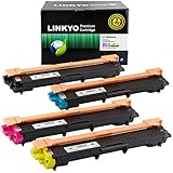 LINKYO Compatible High Yield Color Toner Cartridges Replacement for Brother TN221 TN225 (Black, Cyan, Magenta, Yellow, 4-Pack)