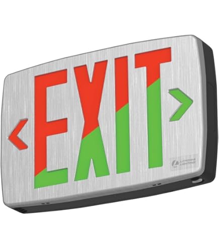 Lithonia Lighting LE S W 1 R Aluminum LED Emergency Exit Sign