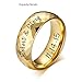 VNOX Men's Rhombic Cut Tungsten Carbide Promise Engagement Wedding Band Ring,Gold Plated,8mm Width,Size 9