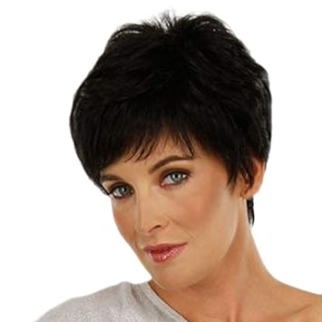Amazon Com Women Short Straight Hair Wig Fashion Synthetic