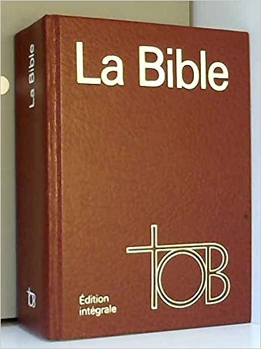 la bible tob la bible tob