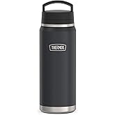 THERMOS ICON SERIES, Stainless Steel Dual Temperature Beverage Bottle, 40 oz, Graphite