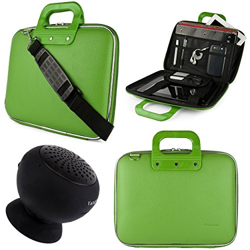 SumacLife Cady 10.1-inch Tablet and Laptop Messenger Bag for Acer Aspire Switch 10 & 10 E with Bluetooth Speaker (Green)
