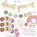foci cozi,58PCS Donut Birthday Party Set Decorations Kit-Donut Grow Up Banner Mylar Foil,Latex Balloons Cupcake,Cake DIY Toppers for Donut Birthday Party Decorations.