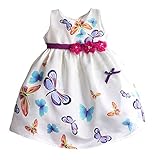 MingAo Little Girls' Embroidery Butterfly Sleeveless Dresses 1-7 Years