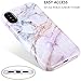 ZADORN iPhone X Case,iPhone Xs Case,Slim Fit Cute Pink Marble for Girls Women Clear Bumper Soft Silicone TPU Thin Cover Best Protective Phone Case for iPhone X/XS[5.8
