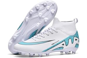 Yoyumtz Soccer Cleats for Mens Womens, Indoor Football Cleat Shoe Unisex Youth Students Running Training Non-Slip Rugby AG FG TF Athletic for Outdoor Turf