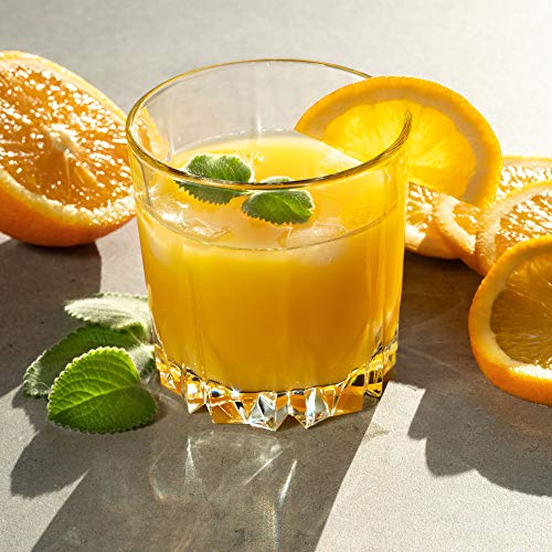 KADAX Trinkgläser aus hochwertigem Glas, 6er Set, Wassergläser, dickwandige Saftgläser, geriffelte Gläser für Wasser, Drink, Saft, Party, Cocktailgläser, Getränkegläser (niedrig, 300ml) – Bild 8