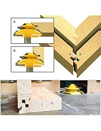 Baowox 45°Lock - Juego de brocas de afeitar para carpintería (1 2")