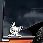 2 pcs Black and White Mage Bulldog Head Funny Car Bumper Sticker,5 Inch Vinyl Decal, Waterproof,Die-Cut for Cars,Windows,Laptops
