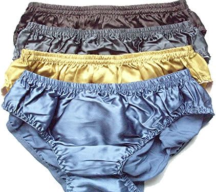 OpenHappiness Men Underpants 100% Silk Satin Plain 2pcs Random Color ChinaSize L-2XL