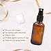 Pack of 6, 2 oz Amber Glass Bottles with Black Fine Mist Sprayers by Mavogel, Including 2 Extra Black Fine Mist Sprayers, 2 Stainless Steel Mini Funnel, 1 Transfer Pipettes, 12 Bottle Labels
