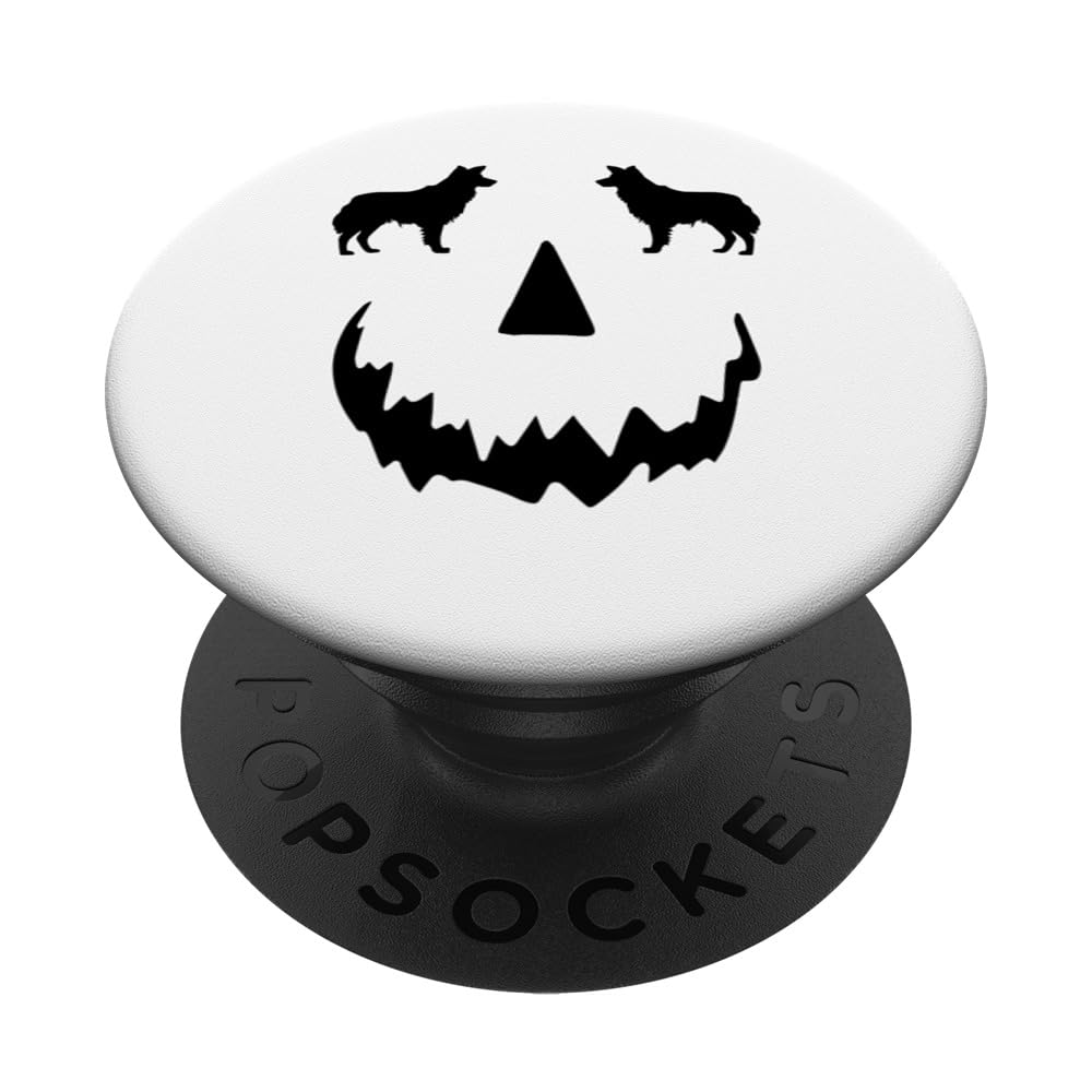 pumpkin Border Collie halloween PopSockets Swappable PopGrip