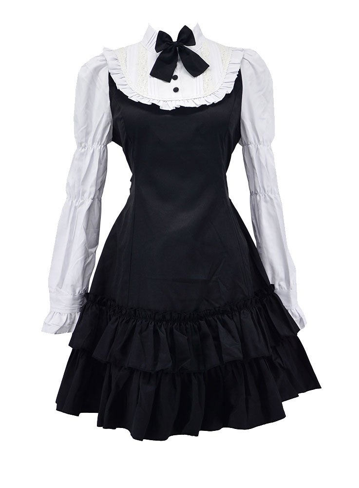 Nite closet Gothic Dresses for Women Lolita Victorian Vintage Style Long Sleeve