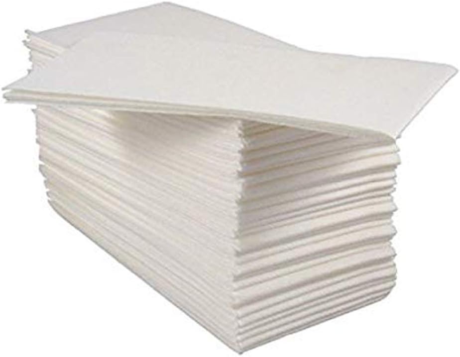 Pack of 50 Luxury White Paper Airlaid Disposable Paper Hand Towels
