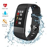 NickSea Fitness Tracker, Heart Rate Monitor Color Screen Smart Watch with Sleep Monitor, Step Counter, Message Reminder, IP67 Waterproof Activity Tracker for Androidï¼†iOS Smart Phone