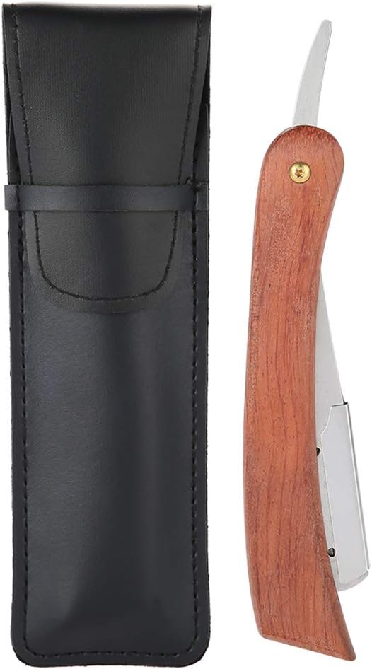 Multi Functional Shaver, Exquisite Wood Handles Replaceable Shaving Accessories Straight Edge Shaver Can Be Used For Shaving, Shaving, Eyebrows, Facial Cleansing, Etc