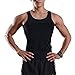 AGPTEK Slimming Body Shaper Vest, Elastic Lose Weight Exercising Tee Shirt Tank Top Shapewear for Men Black