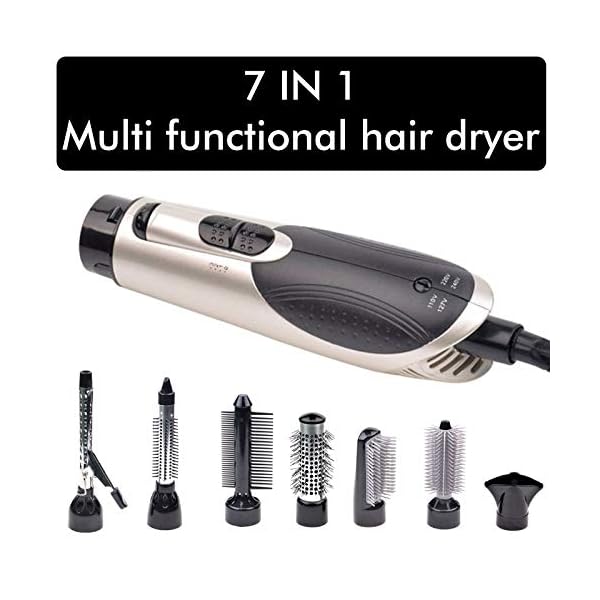 7-in-1 Hair Dryer Brush Set and Volumizer, Detachable Hair Dryer Styler, One-Step Hot Air Brush for Straightening…