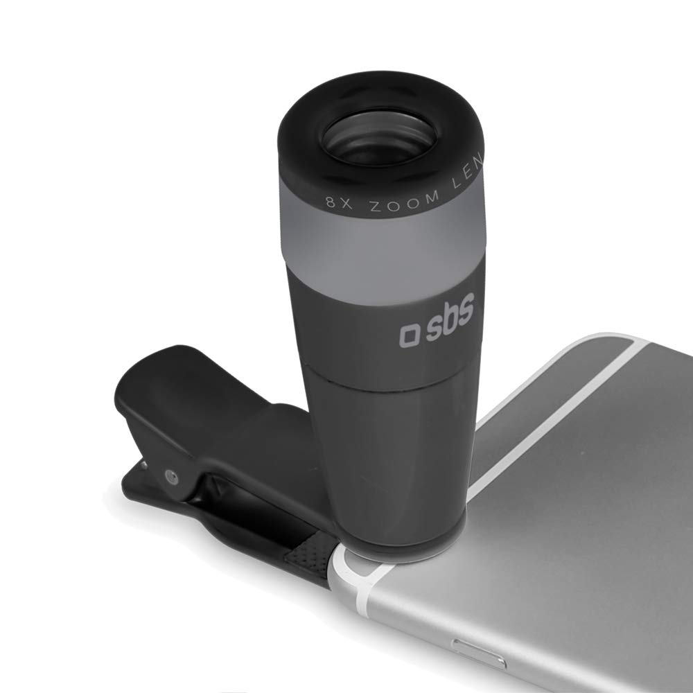SBS Zoom ottico telescopico 8X universale per smartphone, attacco a clip