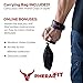 PHERAL FIT Natural Leather Hand Grips - Gymnastics Grips Wrist Support Crossfit, WODs, Pull Ups, Chin Ups, Kettlebels Weight Lifting (Black, Medium - 3.7