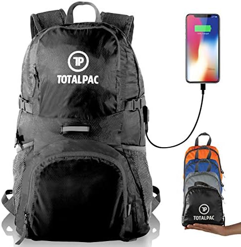 Totalpac Lightweight Foldable Packable Backpack - Perfect Daypack for Traveling & Camping - Small Hiking Backpack is Ultralight - Light Backpacks for Travel, Hiking Bag & Day Pack for Men Women Kids