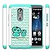 ZTE Axon 7 Case, Vfunn [Shock Absorption] Studded Rhinestone Bling Hybrid Dual Layer Armor Slim Defender Protective Case Cover For ZTE Axon 7 (Owl)