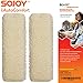 Sojoy 1 Pair Seat Belt Shoulder Pads Simulated Sheepskin Car Safty Belt Cushion (Beige & Cream)