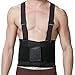 NeoTech Care Adjustable Back Brace Lumbar Support Belt with Suspenders, Black, Size XXL