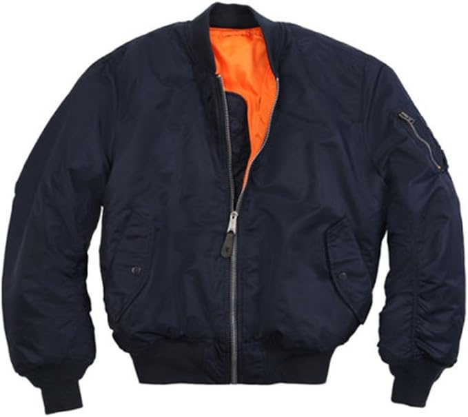 Alpha Industries New Made in USA MA1 US Army Pilot Flight Military Bomber AF Jacket