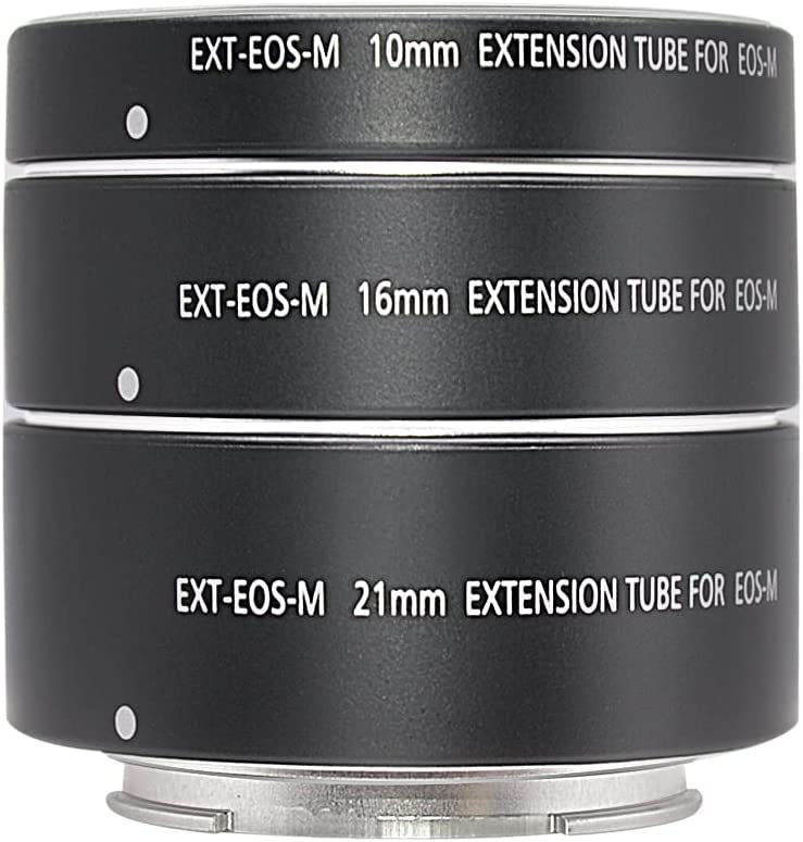 Venidice Macro Extension Tube Set Adapter Ring For Canon EOS EF Mount DSLR Cameras, 6mm, 9mm and 28mm, Venidice Cloth