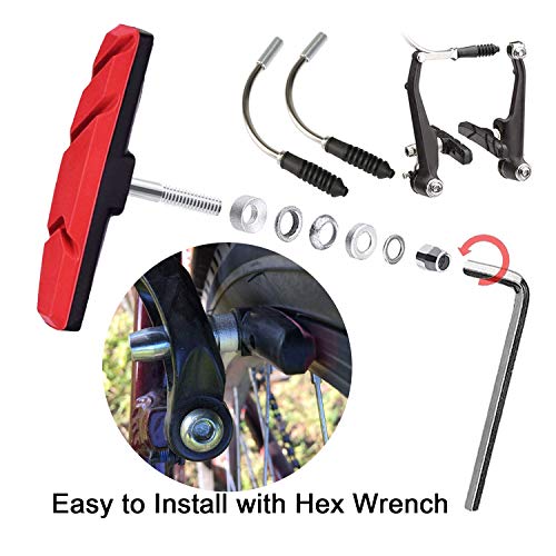 image for BASEEING Bike Brake Pads Brake Kit Brake Shoes Pads Cable Guide Protec