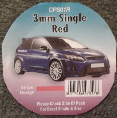 3mm Single Red Pin Stripe 10 Metres Car Van Bike Caravan Auto Coach Line Styling Vinyl Adhesive
