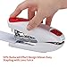 Bonsaii Stand Up Stapler, Reduced 50% Effort, 20 Sheets Capacity, Compact, School, Work or Business, Red/White(G8749)