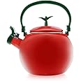 Whistling Tea Kettle for Stove Top Enamel on Steel Teakettle, Supreme Housewares Apple Design Teapot Water Kettle Cute Kitchen Accessories Teteras (1.6 Quart, Apple)